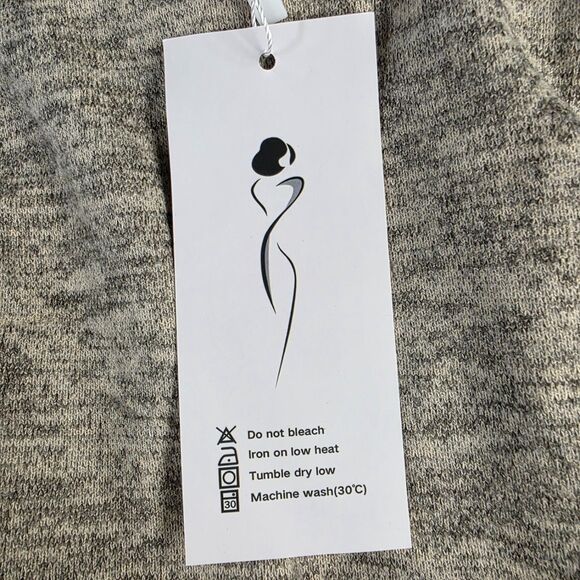 Fashion Blouson Puff Sleeve Greige Sweatshirt Size Large - Picture 9 of 9